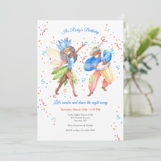 Braziliaanse uitnodiging voor Samba (Staand voorkant)