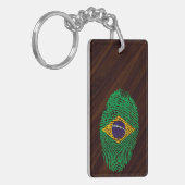 Braziliaanse vingerafdrukvlag sleutelhanger (Voorkant Links)