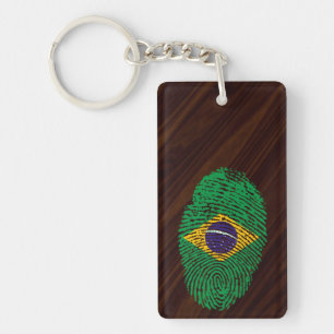 Braziliaanse vingerafdrukvlag sleutelhanger