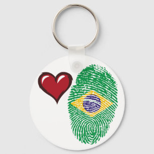 Braziliaanse vingerafdrukvlag sleutelhanger