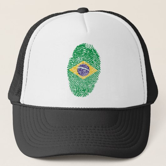 Braziliaanse vingerafdrukvlag trucker pet (Voorkant)
