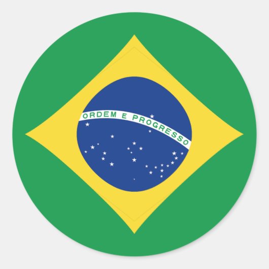 Braziliaanse vissers ronde sticker (Voorkant)