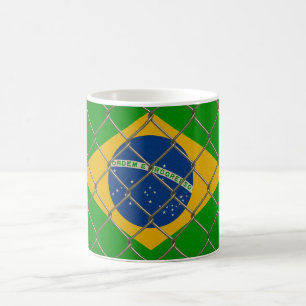 Braziliaanse Vlag Afgeschermd Koffiemok