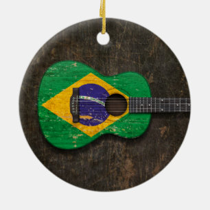 Braziliaanse vlag Akoestische gitaar Keramisch Ornament