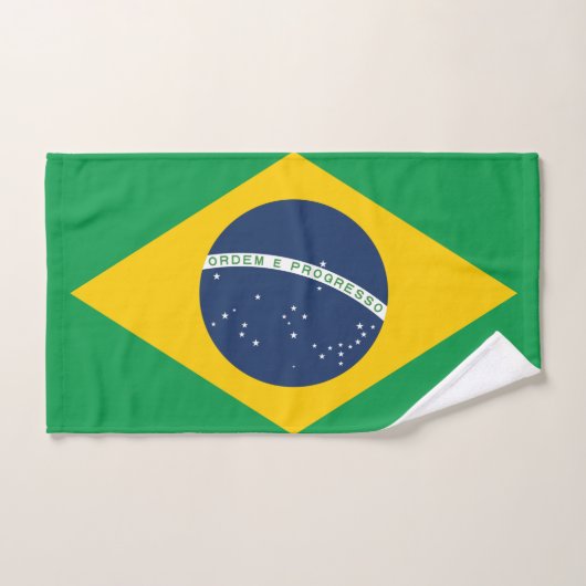 Braziliaanse vlag bad handdoek (Handdoek)