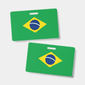 Braziliaanse vlag badge (Voor- en achterkant)