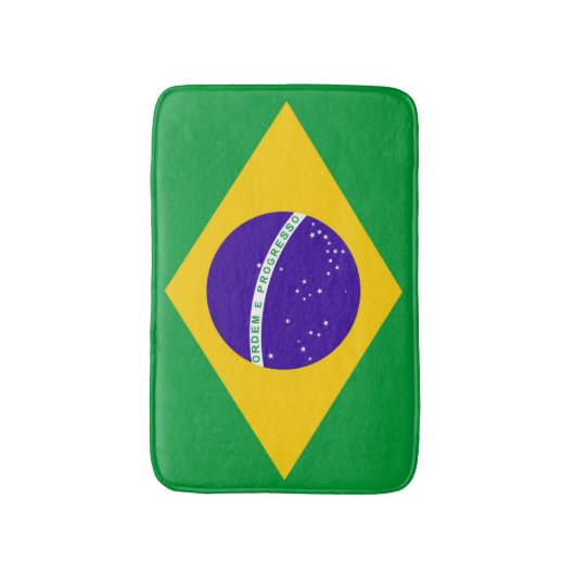 Braziliaanse vlag badmat (Voorkant Verticaal)