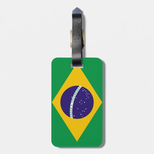 Braziliaanse vlag bagagelabel (Achterkant verticaal)