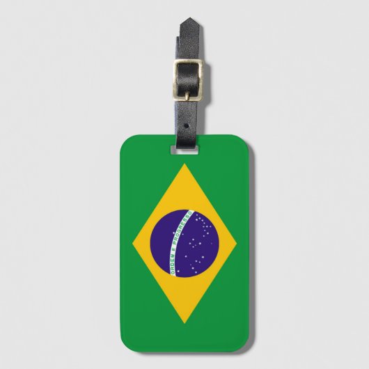 Braziliaanse vlag bagagelabel (Voorkant (verticaal))