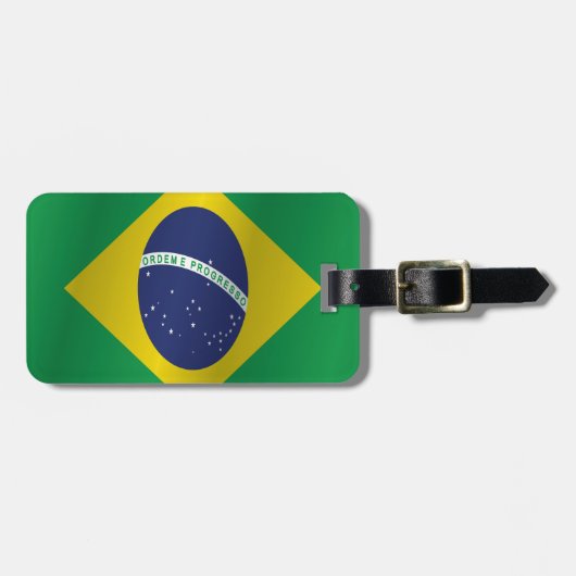 Braziliaanse vlag bagagelabel (Voorkant horizontaal)