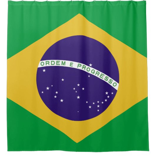 Braziliaanse vlag Bandeira do Brasil Douchegordijn (Voorkant)