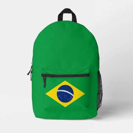 Braziliaanse vlag bedrukte rugzak (Voorkant)
