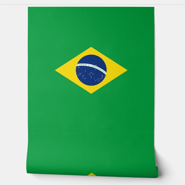 Braziliaanse vlag behang (Afrollen)