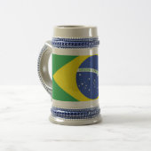 Braziliaanse vlag bierpul (Voorkant links)