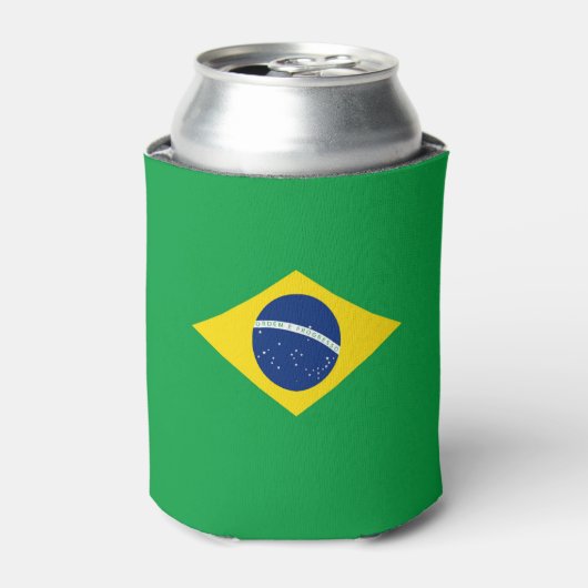 Braziliaanse vlag blikjeskoeler (Blikje Voorkant)