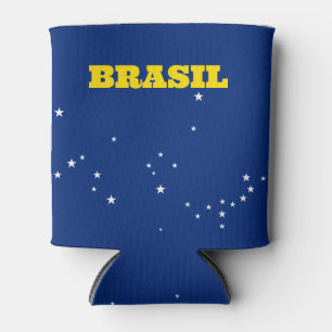 Braziliaanse vlag Brasil Verde Amarelo Blikjeskoeler