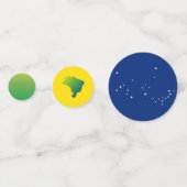 Braziliaanse vlag | Brasil Verde Amarelo Confetti (Voorkanten)