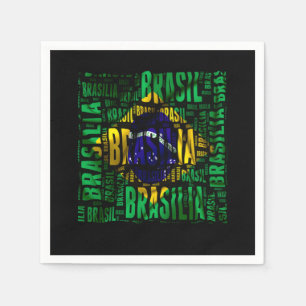 Braziliaanse vlag Brasilia Cool Art Braziliaans pa Servet