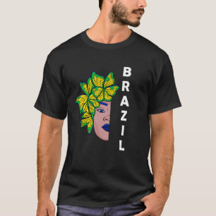 Braziliaanse vlag Braziliaanse halve vlag vaten vl T-shirt
