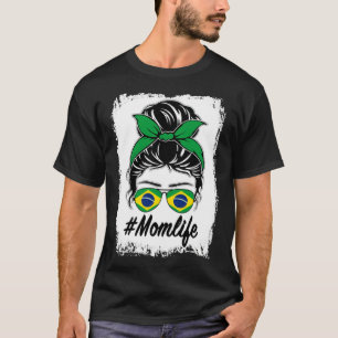 Braziliaanse Vlag Braziliaanse Moeder Wanboel Moed T-shirt