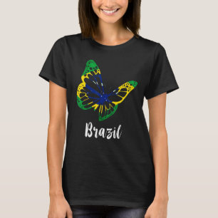 Braziliaanse vlag Braziliaanse pri T-shirt
