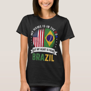 Braziliaanse vlag Braziliaanse rots Verenigde Stat T-shirt