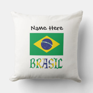 Braziliaanse Vlag Brazilië Persoonlijke Naam Kussen