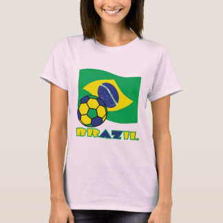 Braziliaanse Vlag Brazilië Voetbal T-shirt