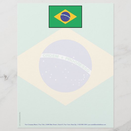 Braziliaanse vlag briefhoofd ontwerp (Voorkant)