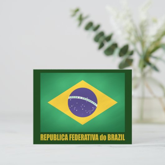 Braziliaanse vlag briefkaart (Staand voorkant)