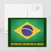 Braziliaanse vlag briefkaart (Voorkant / Achterkant)