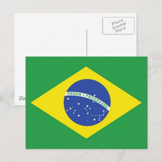 Braziliaanse vlag briefkaart (Voorkant / Achterkant)