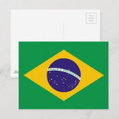 Braziliaanse vlag briefkaart (Voorkant / Achterkant)