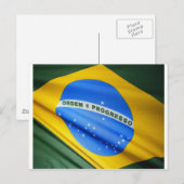 Braziliaanse vlag briefkaart (Voorkant / Achterkant)
