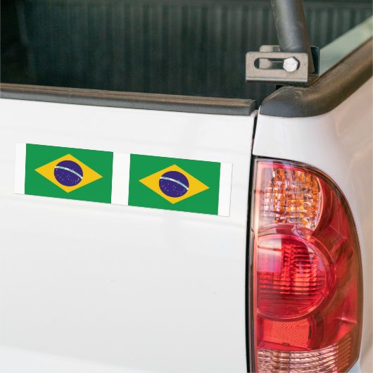 Braziliaanse vlag bumpersticker (Op Truck)