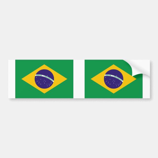 Braziliaanse vlag bumpersticker (Voorkant)