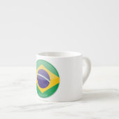 Braziliaanse vlag-Button Espresso Kop (Voorkant rechts)