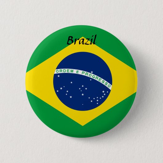 Braziliaanse vlag-Button Ronde Button 5,7 Cm (Voorkant)