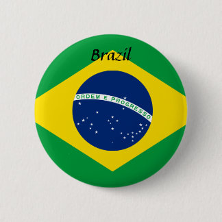 Braziliaanse vlag-Button Ronde Button 5,7 Cm