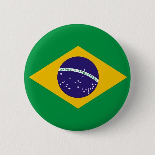 Braziliaanse vlag-Button Ronde Button 5,7 Cm (Voorkant)