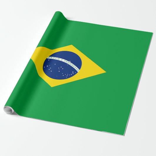 Braziliaanse vlag cadeaupapier (Uitgerold)