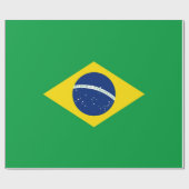 Braziliaanse vlag cadeaupapier (Vlak)