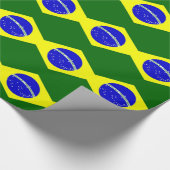Braziliaanse vlag cadeaupapier (Hoek)