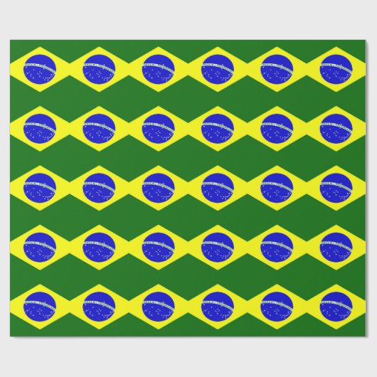Braziliaanse vlag cadeaupapier (Vlak)
