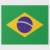Braziliaanse vlag cadeaupapier (Vlak)