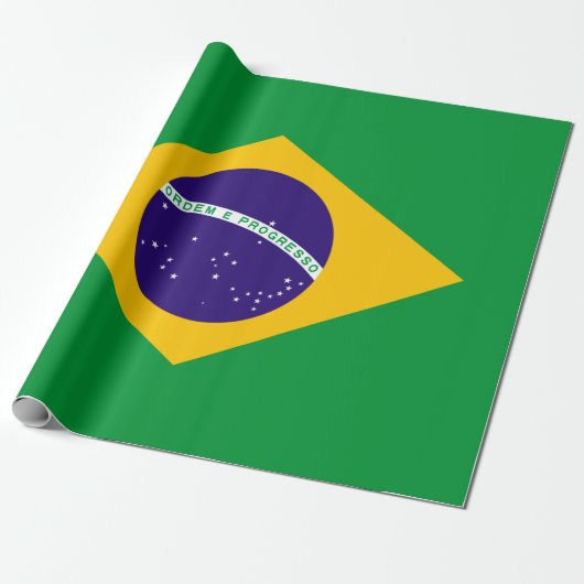 Braziliaanse vlag cadeaupapier (Uitgerold)