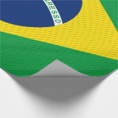 Braziliaanse vlag cadeaupapier (Hoek)