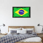 Braziliaanse vlag canvas afdruk (Insitu (Slaapkamer))