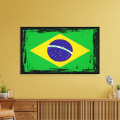 Braziliaanse vlag canvas afdruk (Insitu (Woonkamer))