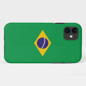 Braziliaanse vlag Case-Mate iPhone case (Achterkant (horizontaal))